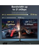 Vention Кабел Cable - Display Port v1.2 DP M / M Black 4K 1M - HAKBF