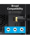 Vention Кабел Cable - Display Port v1.2 DP M / M Black 4K 3.0M - HAKBI