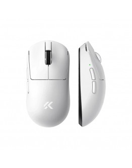 MCHOSE професионална геймърска мишка A7 V2 Ultra White - Wireless Gaming Mouse - Dual 8K, Omron Mechanical