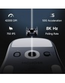 MCHOSE професионална геймърска мишка A7 V2 Ultra White - Wireless Gaming Mouse - Dual 8K, Omron Mechanical