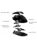 MCHOSE професионална геймърска мишка A7 V2 Ultra White - Wireless Gaming Mouse - Dual 8K, Omron Mechanical