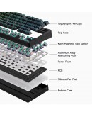 MCHOSE геймърска механична клавиатура Gaming Mechanical Keyboard Jet75 - 8K, Kailh Magnetic God Switch [Linear] (English US), Black