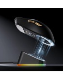 MCHOSE професионална геймърска мишка K7 Ultra Black - Wireless Gaming Mouse - Dual 8K, Omron Mechanical, Magnetic Charging Dock