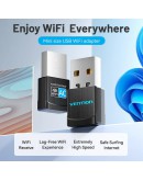 Vention безжичен адаптер WiFi USB adapter Dual Band, 650Mbps, Black - KDSB0