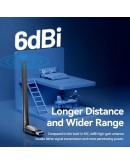 Vention безжичен адаптер WiFi USB adapter Dual Band, 650Mbps, Black - KDTB0