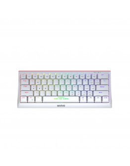 Marvo геймърска клавиатура Gaming Mechanical keyboard 61 keys TKL Hecate 61R WH - KG962G White - RED switches, RGB (English US)
