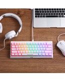 Marvo геймърска клавиатура Gaming Mechanical keyboard 61 keys TKL Hecate 61R WH - KG962G White - RED switches, RGB (English US)