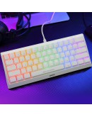 Marvo геймърска клавиатура Gaming Mechanical keyboard 61 keys TKL Hecate 61R WH - KG962G White - RED switches, RGB (English US)