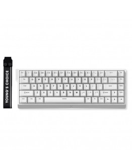 MCHOSE геймърска механична клавиатура Gaming Mechanical Keyboard Ace 68 - 8K, Ice Blue Magnetic Switch [Linear] (English US), White