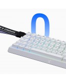 MCHOSE геймърска механична клавиатура Gaming Mechanical Keyboard Ace 68 - 8K, Ice Blue Magnetic Switch [Linear] (English US), White