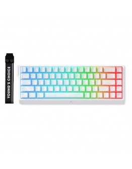 MCHOSE геймърска механична клавиатура Gaming Mechanical Keyboard Ace 68 - 8K, Ice Rhino Magnetic Switch [Linear] (English US), White