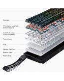 MCHOSE геймърска механична клавиатура Gaming Mechanical Keyboard Ace 68 - 8K, Ice Rhino Magnetic Switch [Linear] (English US), White