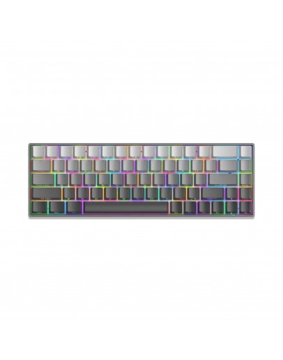 White Shark геймърска механична клавиатура Gaming Mechanical Keyboard NUNCHAKU - Red Switches (English US), Grey