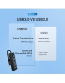 Orico хъб HUB USB3.1 3 port - 2 x USB3.0, 1 x Type C, Black - PWC2U-C3-015-BK