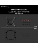 DeepCool охладител CPU Cooler AK400 Zero Dark - LGA1700/AM5