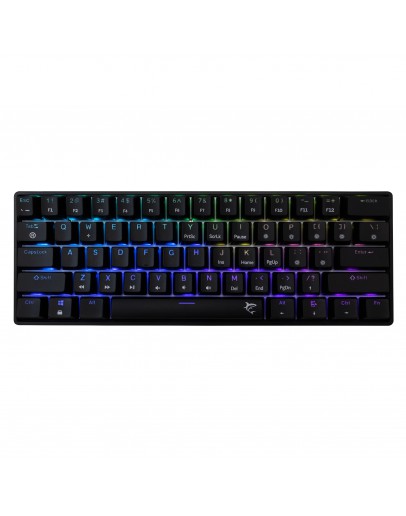 White Shark геймърска механична клавиатура Gaming Mechanical Keyboard SHINOBI 2 - YUSYA 5P Blue Switches (English US), Black