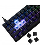 White Shark геймърска механична клавиатура Gaming Mechanical Keyboard SHINOBI 2 - YUSYA 5P Blue Switches (English US), Black