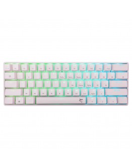 White Shark геймърска механична клавиатура Gaming Mechanical Keyboard SHINOBI 2 - YUSYA 5P Blue Switches (English US), White