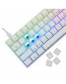 White Shark геймърска механична клавиатура Gaming Mechanical Keyboard SHINOBI 2 - YUSYA 5P Blue Switches (English US), White