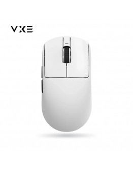 VXE професионална геймърска мишка Wireless Gaming Mouse Dragonfly R1 1K - Huano Ice Berry Pink Dot Switches, White