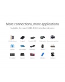 Orico хъб USB2.0 HUB 4 port - USB/Micro USB input, Black - W5P-U2-030-BK-EP