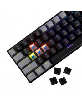White Shark геймърска механична клавиатура Gaming Mechanical Keyboard WAKIZASHI 2 - Blue Switches (English US), Black, Gray