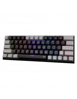 White Shark геймърска механична клавиатура Gaming Mechanical Keyboard WAKIZASHI 2 - Red Switches (English US), Black, Gray