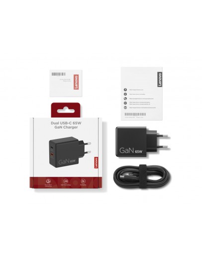LENOVO DUAL 65W USB-C ADAPT BK