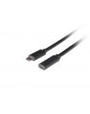 Lanberg USB-C M/F 3.1 cable 0.5m, Black