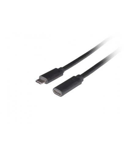 Lanberg USB-C M/F 3.1 cable 1.5m, Black