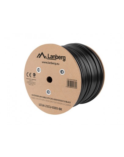 Lanberg LAN cable CAT.6 UTP 305m solid outdoor CU,