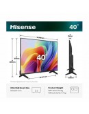 Hisense 40 A4S, Full HD 1920x1080, DLED, HDR, HLG,