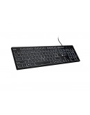 Natec Keyboard Herring Glow US, White Backlight