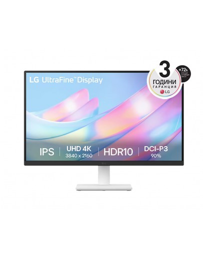 Монитор LG 27US500-W, 27 UHD 4K, IPS Panel Anti-Glare, 5ms