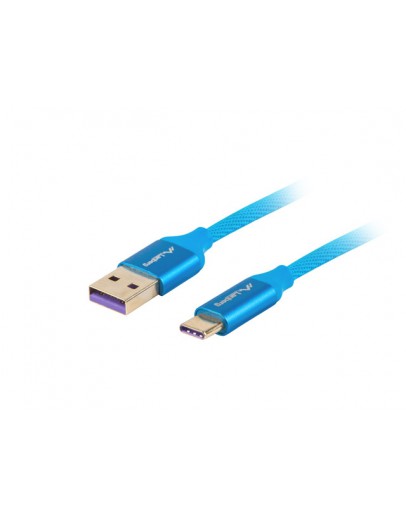 Lanberg USB-C(M) ->  USB-A (M) 2.0 cable 1m, blue 