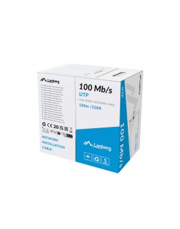 Lanberg LAN cable 100mb/s 100m solid cca grey