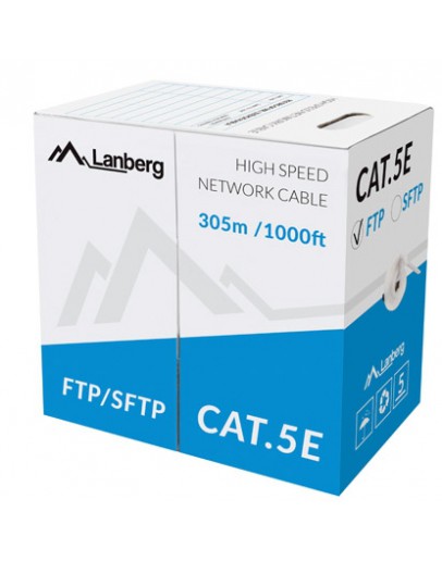 Lanberg LAN cable FTP CAT.5E 305m solid CCA, grey