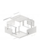 Lanberg rack cabinet 19 wall-mount 6U/600x600 for 