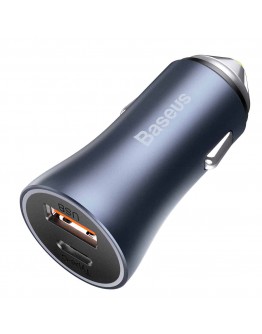 Зарядно устройство за кола Baseus Golden Contactor Pro, 40W, 2xUSB F, Сив - 40502