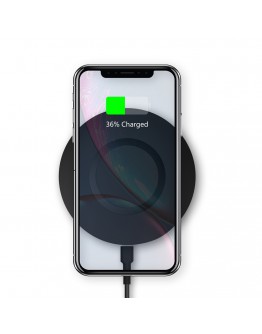Безжично зарядно устройство WiWu M3, Qi, 15W, Черен - 17734
