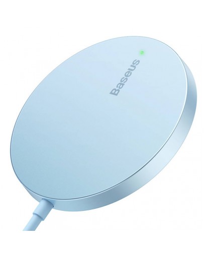 Безжично зарядно устройство Baseus Simple Mini 3, Qi, 15W, Син - 40382