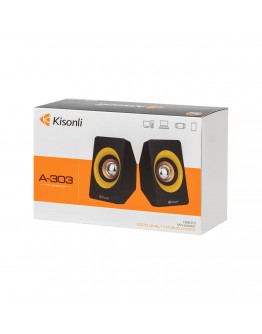 Тонколони Kisonli A-303, 2x3W, USB, Различни цветове - 22161