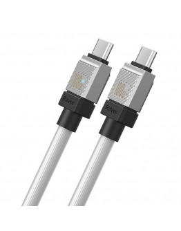 Кабел за данни Baseus CoolPlay, Type-C - Type-C, 100W, PD, 2.0m, Бял - 40444