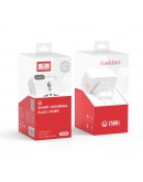 Универсален преходник - зарядно Earldom ES-SC20, Таймер, UK/US kъм EU шуко, 250V, Бял - 40522