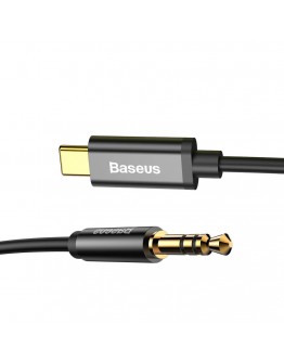 Аудио кабел Baseus M01, 3.5mm към Type-C, 1.2м, Черен - 40403