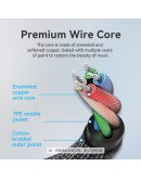 Vention Аудио Кабел Cotton Braided TRRS 3.5mm Male to 3.5mm F - 1m - Gold plated, Aluminum alloy - BHCBF