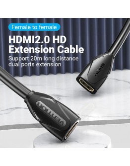 Vention удължителен кабел HDMI v2.0 extension Cable Female to Female 0.5M Black, Gold - AAXBD
