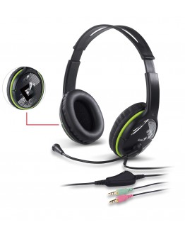 Genius слушалки с микрофон Headset HS-400A - 3.5 mm, Mic, Black/Green