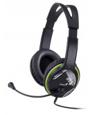 Genius слушалки с микрофон Headset HS-400A - 3.5 mm, Mic, Black/Green