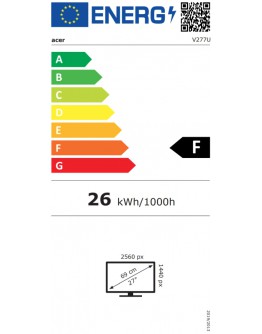 Монитор Acer Vero V277UGbmiipx, 27 QHD (2560x1440) IPS, Ze